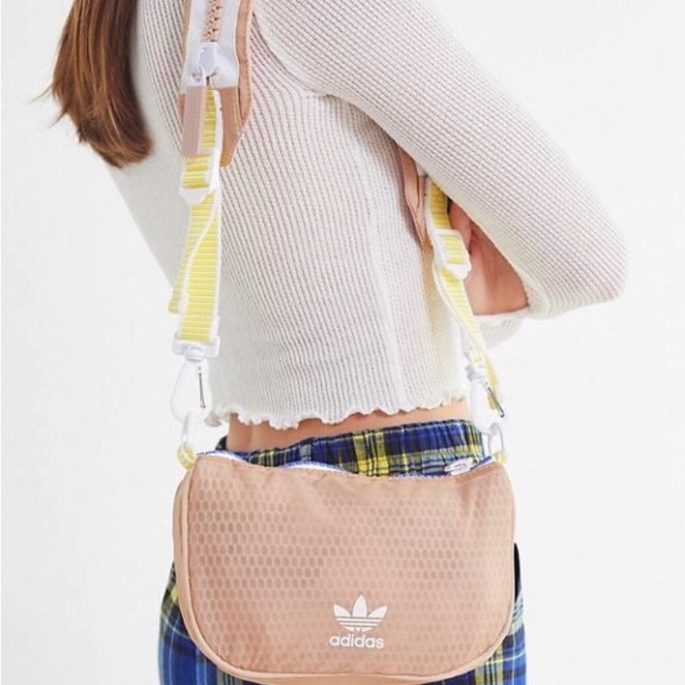 NWT Adidas Puffer and Pouch Crossbody Bag Beige